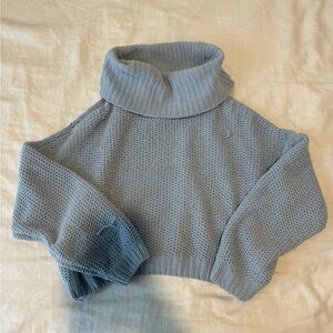 Blue Turtleneck Sweater